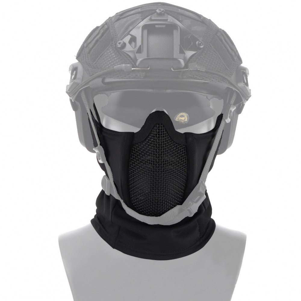 WOSPORT PASSAMONTAGNA BOCCA CON RETE METALLICA SHADOW FIGHTER NERO (WO-MA113B)