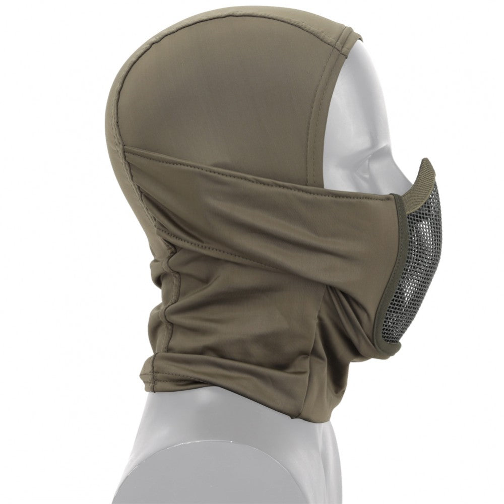 WOSPORT PASSAMONTAGNA BOCCA CON RETE METALLICA SHADOW FIGHTER VERDE OLIVE DRAB (WO-MA113V)