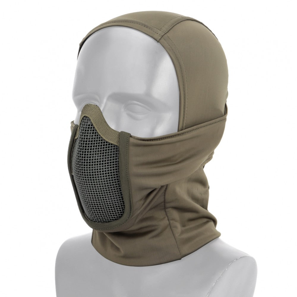WOSPORT PASSAMONTAGNA BOCCA CON RETE METALLICA SHADOW FIGHTER VERDE OLIVE DRAB (WO-MA113V)