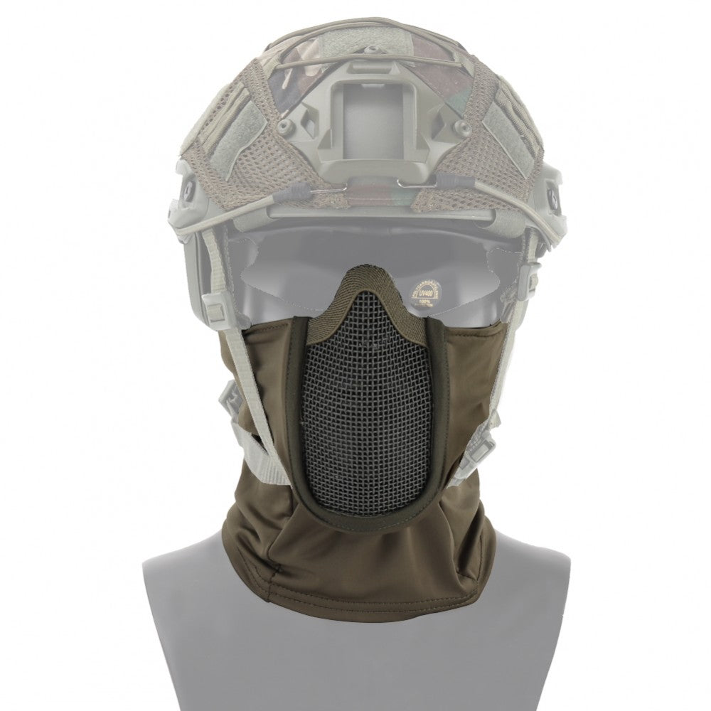 WOSPORT PASSAMONTAGNA BOCCA CON RETE METALLICA SHADOW FIGHTER VERDE OLIVE DRAB (WO-MA113V)