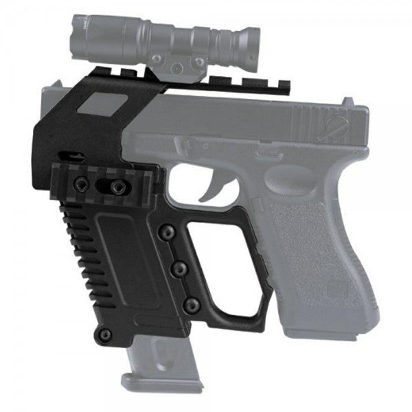 WOSPORT RAIL BASE LOADING DEVICE KIT MITRAGLIETTA PER PISTOLE SERIE GLOCK NERO (WO-GB48B)