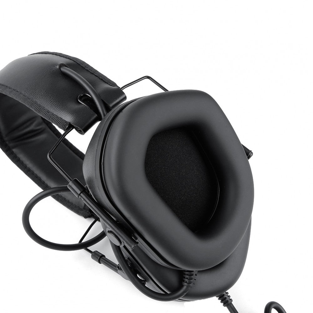 WOSPORT SET CUFFIE CON MICROFONO CON RIDUZIONE DEL RUMORE ELETTRONICO NERO (WO-HD09B)