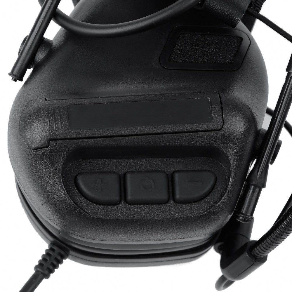 WOSPORT SET CUFFIE CON MICROFONO CON RIDUZIONE DEL RUMORE ELETTRONICO NERO (WO-HD09B)