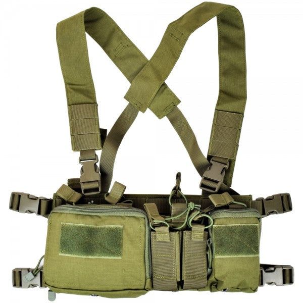 WOSPORT TACTICAL VEST CHEST RIG RECON MULTIFUNZIONE VERDE OLIVE DRAB (WO-VE57V)