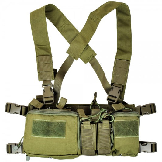 WOSPORT TACTICAL VEST CHEST RIG RECON MULTIFUNZIONE VERDE OLIVE DRAB (WO-VE57V)