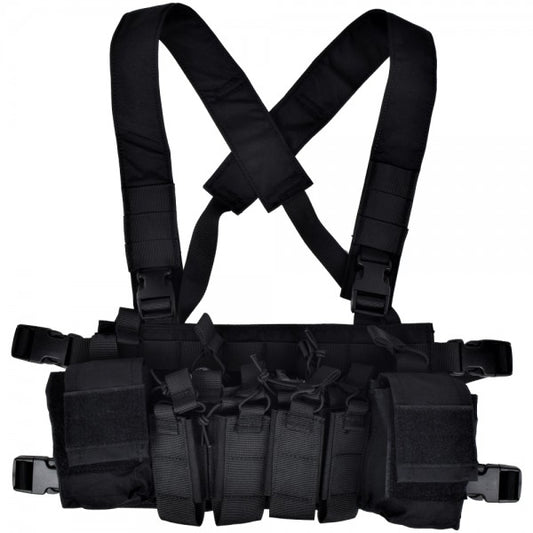 WOSPORT TACTICAL VEST CHEST RIG ASSALTATORE MULTIFUNZIONE NERO (WO-VE56B)