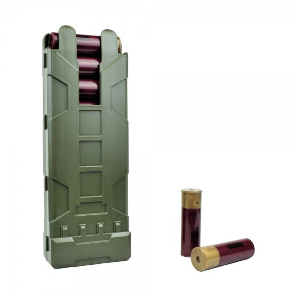 WOSPORT TASCA PORTA BOSSOLI FUCILE A POMPA CAL 12 DISPENSER VERDE OLIVE DRAB (WO-EX0405V)