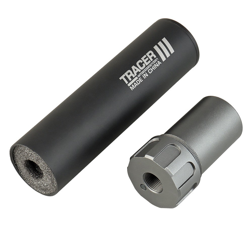WOSPORT UNITA SILENZIATORE TRACCIANTE LUNGO TRACER III 15.8mm X 14mm CCW NERO (WO-EX20B)